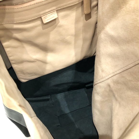 CELINE Lambskin Vertical Bi-Cabas Beige Black tote bag - Picture 11 of 14